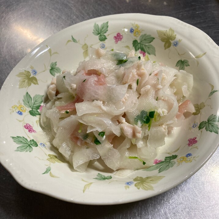 大根、生ハム、サラダチキンのマリネ